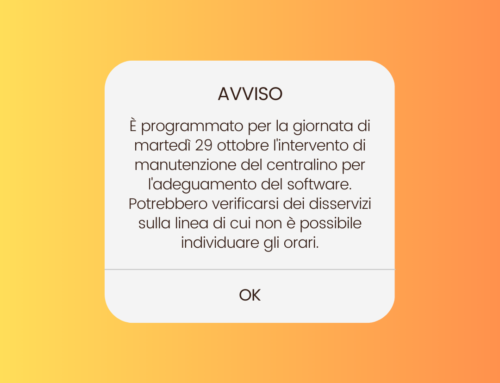 Lavori programmati di manutenzione del centralino